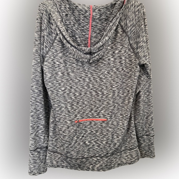 Tangerine LG Activewear Pullover Hoodie – Gray/White with Neon Accents Gorpcore - Picture 2 of 4